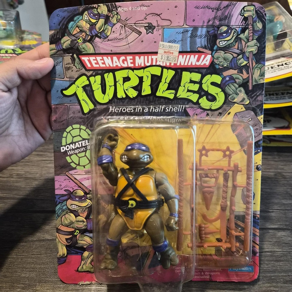 Rare Vintage 1988 TMNT Donatello 10 Back MOC Factory Sealed Playmates Ninja